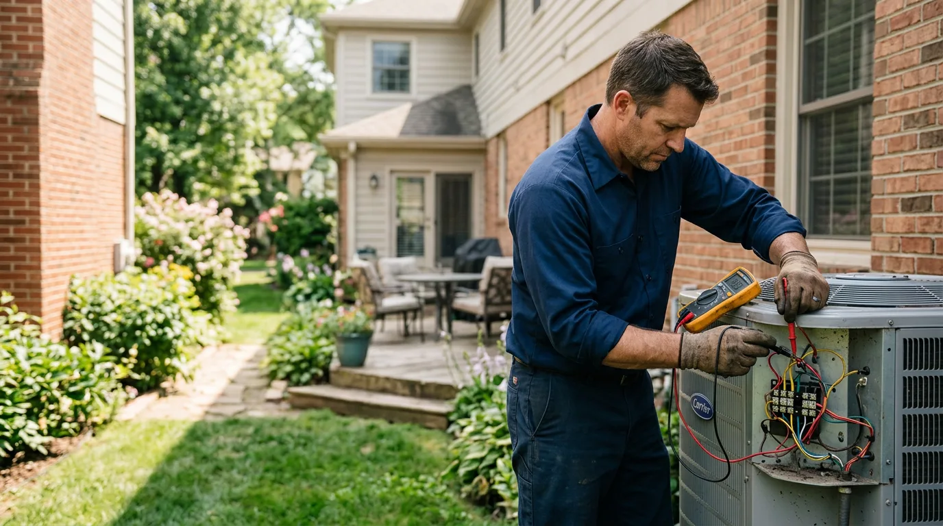 HVAC technician working near Kingston, OK